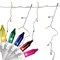 Northlight 32603843 Multi-Color Mini Icicle White Wire 3 in. Spacing Christmas Light, Set of 150